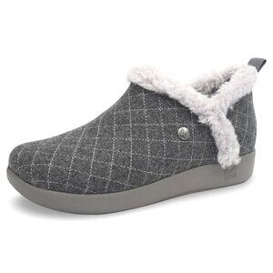Alegria Cozee Comfort Fur Lined Slippers - Size 9.5 in Smoke